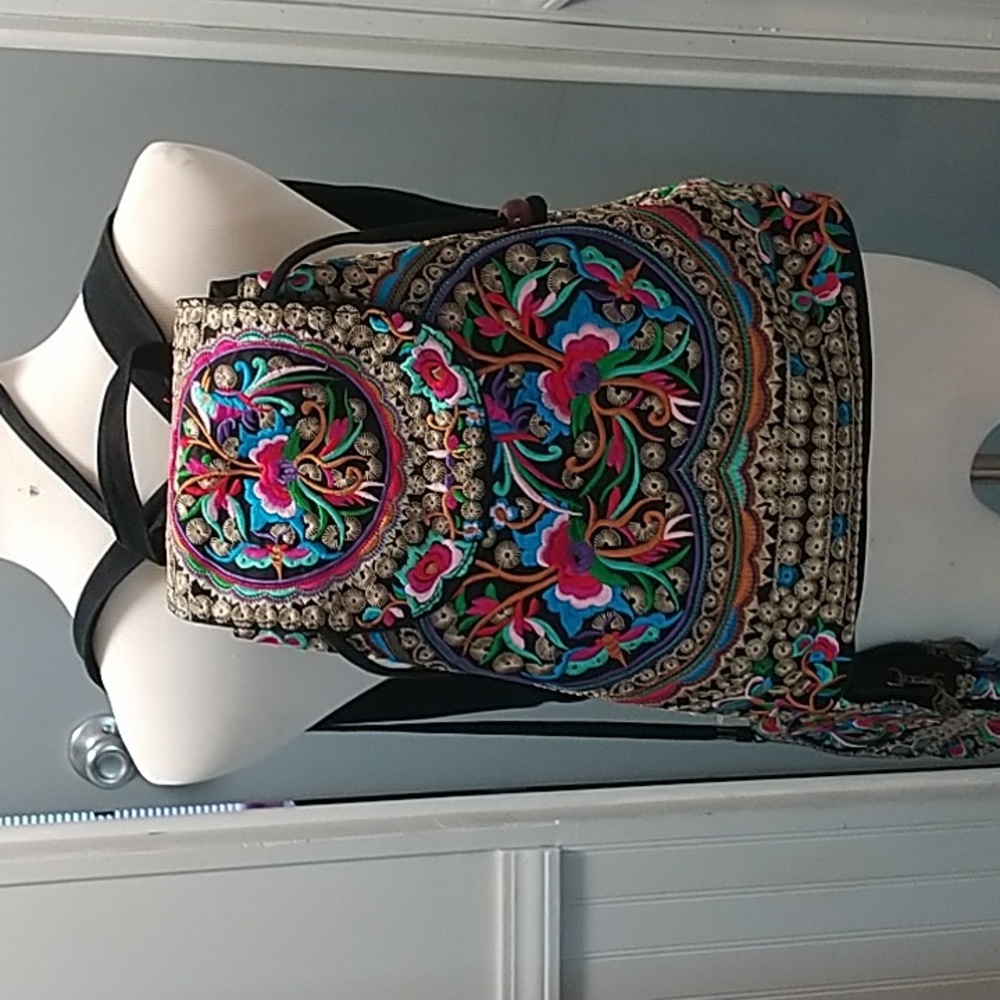 Needle Point Back Pack And Crossbody